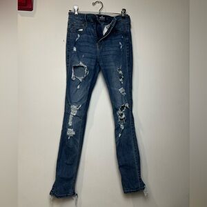 Hollister Ripped Blue Skinny Jeans